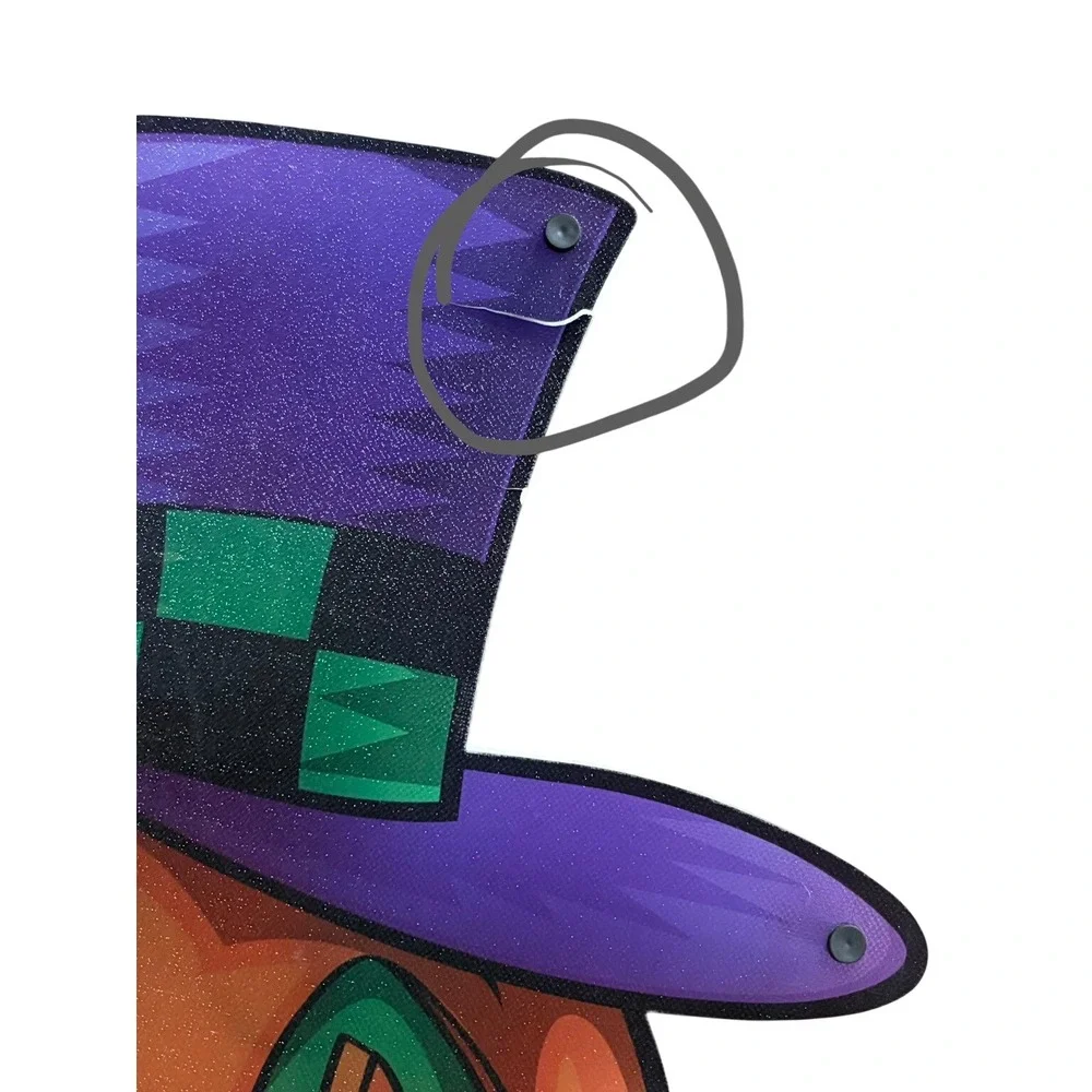 Minetom Halloween Jack-O-Lantern Light-Up Window Decorations Set‎ of 2 Mustache